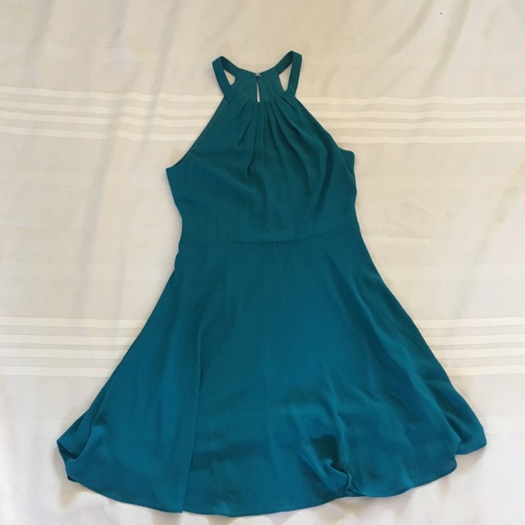 express dress halter teal NWOT - Picture 2 of 8